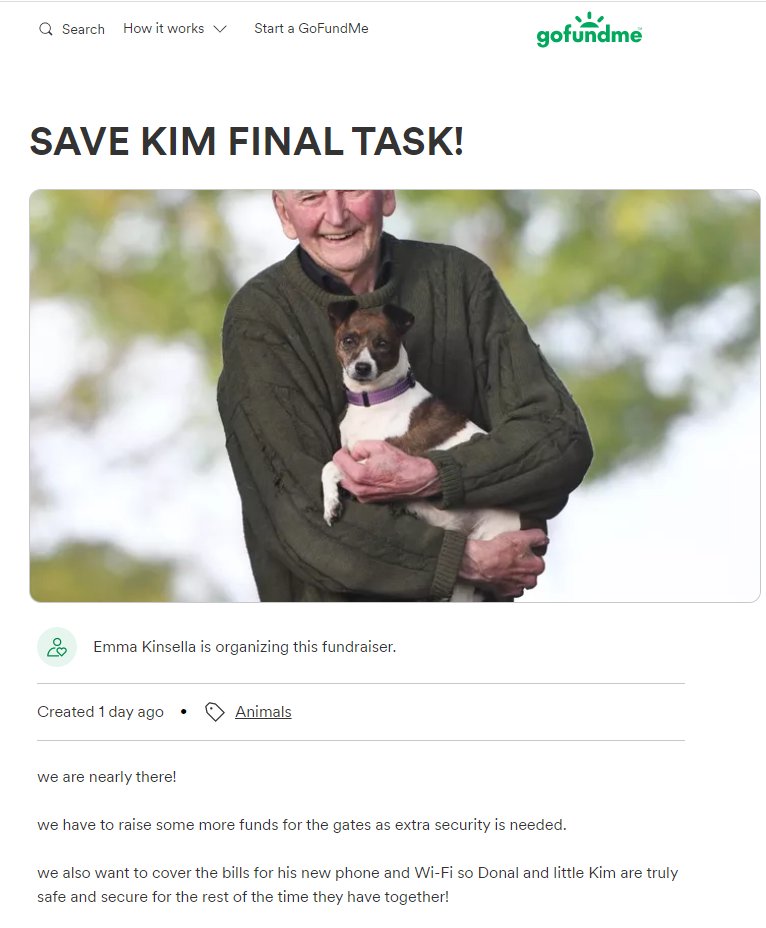 AnimalPartyIE's tweet photo. Attention Kimโs Army!!!!!
Big final task! Right the money required for the compensation has been achieved and transferred.
The equipment that Donal needs to secure his property has been bought and given to him.
Money for the gates has been paid.
https://t.co/wnxch0qL4N
#savekim https://t.co/Y4i5CSDFhM