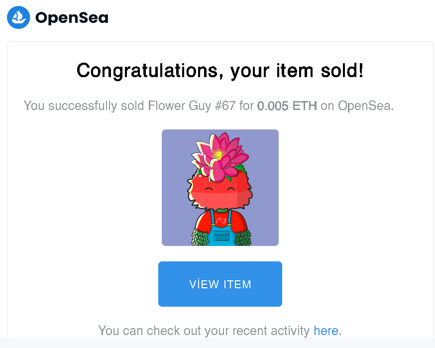 FlowerGuyss's tweet photo. SOLD🌸💖

OMG! Thank you so much @MagagaitoNFT for your support🙏🥰
Don't forget to check it out, they're really amazing😍
https://t.co/y6MHfl27c0

🌸Flower Guy #67 has been sold.💖💫

#NFT #NFTs #NFTCommunity #NFTcollections #Openseanfts https://t.co/pJhgVYp8sK
