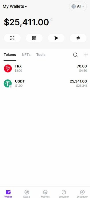 fuenteveroz's tweet photo. If you have USDT (trc20) in your crypto exchange . don't hurry to sell , instead of doing it . Use it as your capital to start at this application where you can earn 3x profits in 1 day 💸😇 https://t.co/p0XylEJHdl