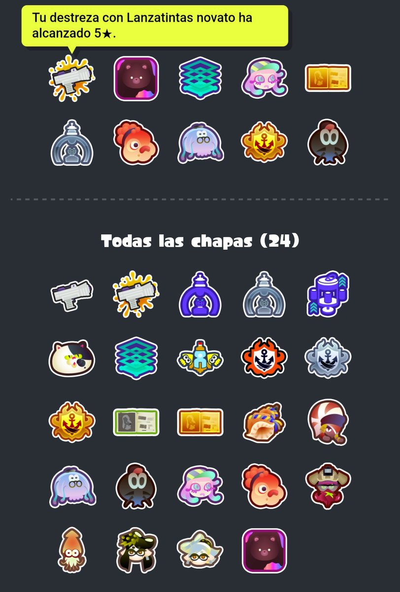 Cabane99's tweet photo. Ya tengo mi 5ta estrellita!!!!
Ya tengo mi chapitas!!!!
#nintendoswitch #splatoon3 #junior4ever #miquintaestrellita https://t.co/1EdfsKC7TI
