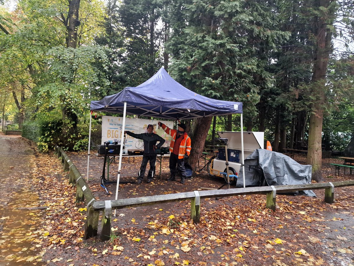 Longford Park (@longford_park) on Twitter photo Rain does not stop play...
Free bike checks and minor repairs via our community cycle club.
Thanks to <a href="/CyclingUK_NW/">Cycling UK North West</a> for their support.
Here till 3ish...
#bigbikerevivial Rain does not stop play...
Free bike checks and minor repairs via our community cycle club.
Thanks to <a href="/CyclingUK_NW/">Cycling UK North West</a> for their support.
Here till 3ish...
#bigbikerevivial