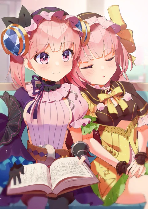 休憩中っぽいリディスーのイラストです  #アトリ絵
