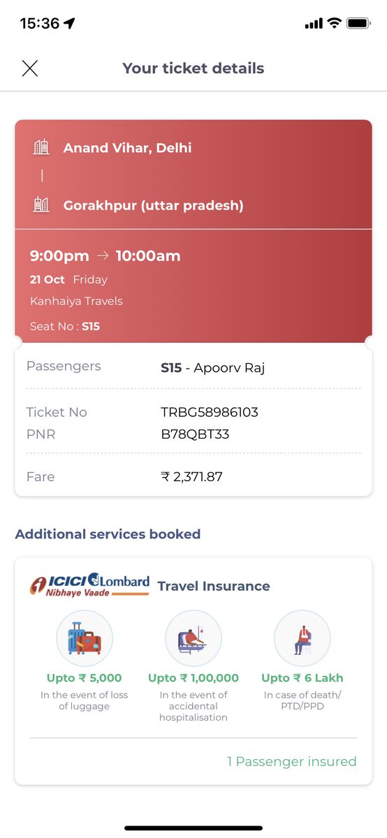RajApoorv's tweet photo. #redbus #Fraud_and_fake

Dear @redBus_in ,
On 21 oct 2022 i have booked a ticket from Delhi to Gorakhpur in Kanhaiya travels from redbus app.
Neither the bus shown on boarding point nor the bus operator pickup the call even once and i want my refund as soon as possible
Attachment https://t.co/SDNiqy2P3g