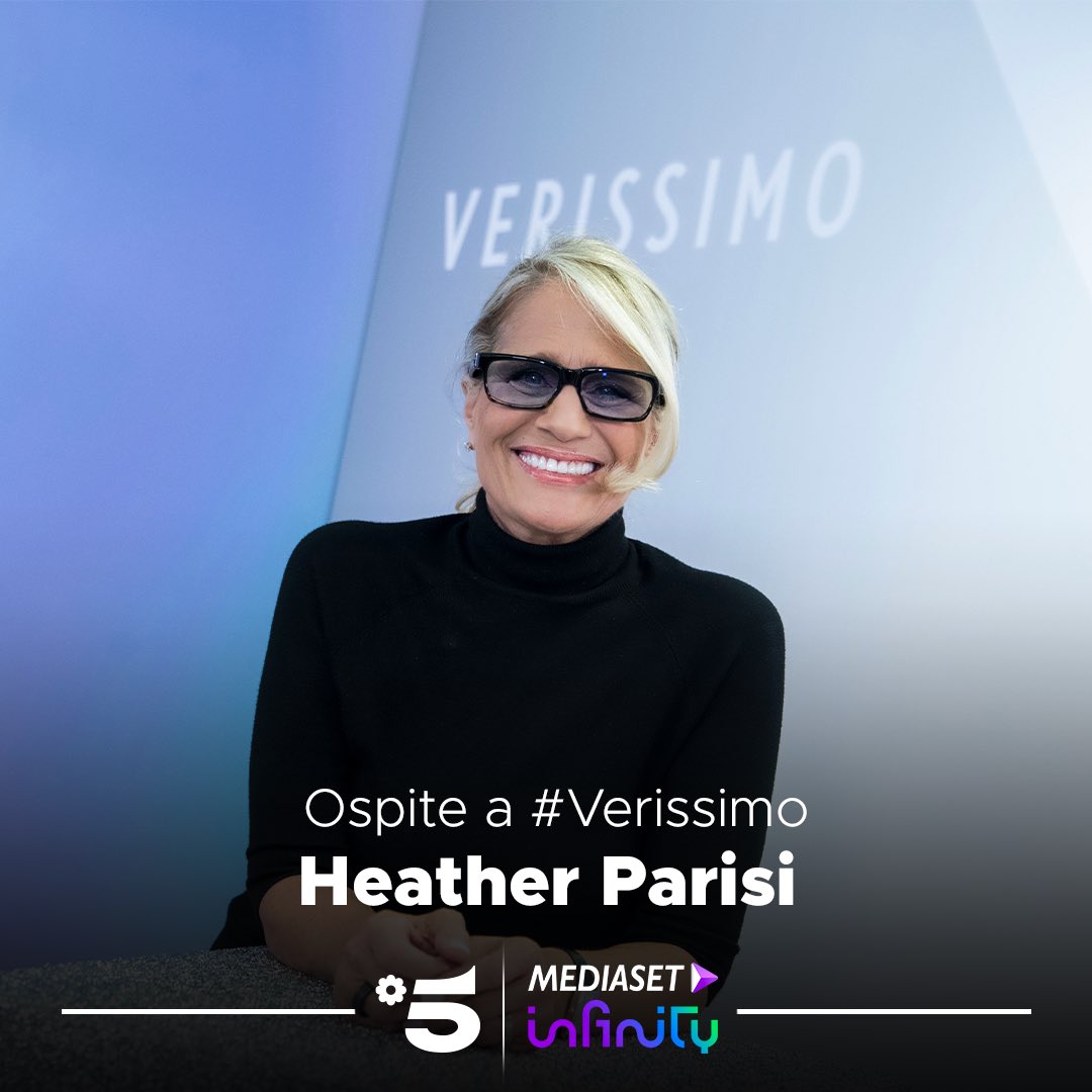 La grandissima Heather Parisi vi aspetta oggi a #Verissimo, alle 16.30 su #Canale5 e in streaming su Mediaset Infinity 💖