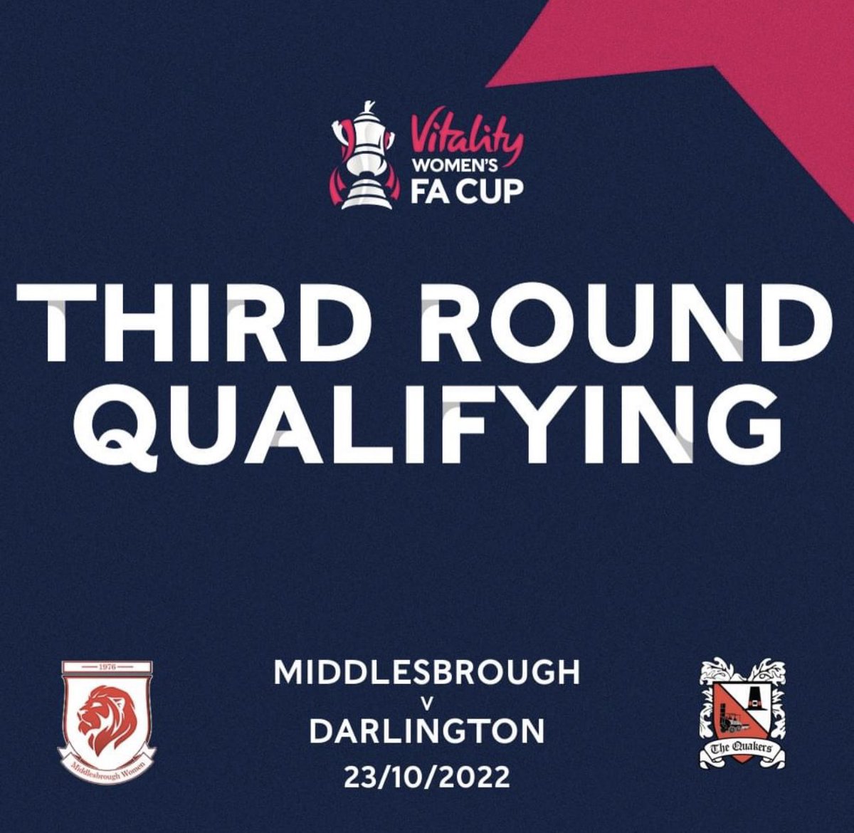 OurMFCWomen's tweet photo. MATCHDAY! ⚽️

#Boro take on Darlington in the Vitality Women’s FA Cup 3rd Round ���

Should be a cracker!

Score predictions? 🤔 https://t.co/AuU9XT4Pb1
