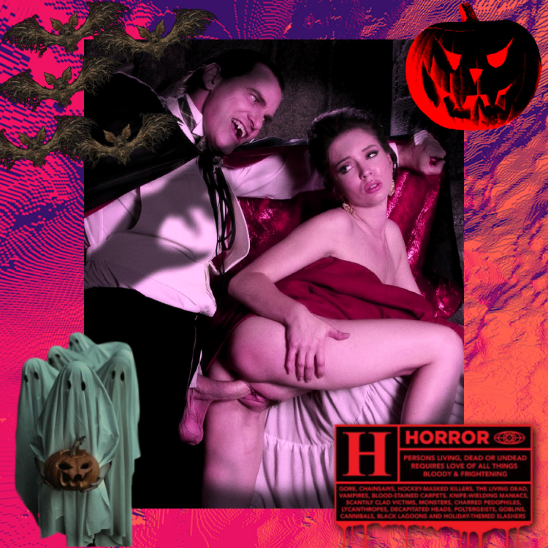 DestroyMeDaddy's tweet photo. Dracula can get it! ๐ง๐ปโโ๏ธ๐ฅต Enjoy these highly NSFW artworks to make Halloween season more sexy! ~not available on RedBubble~ #DestroyMeDaddy โค๏ธโ๐ฅ #Vaporwave #Halloween #Dracula #NSFW #Art https://t.co/4r3QaVZFgh