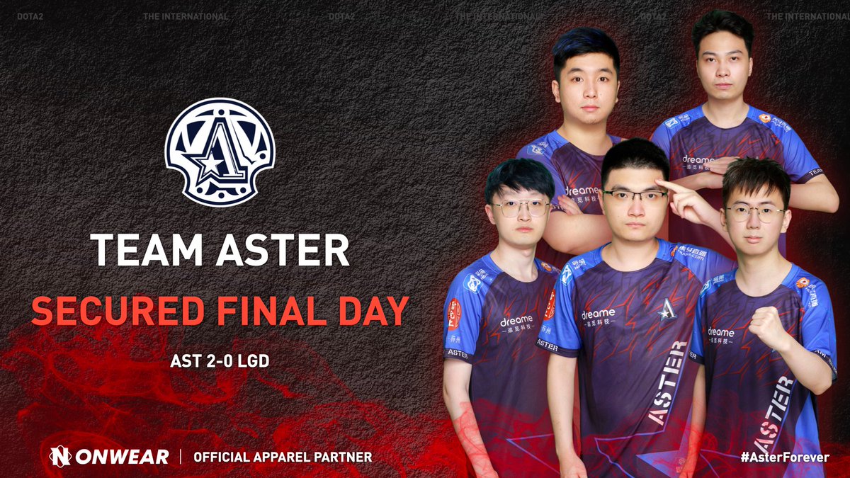 ONWEARGG's tweet image. We won! #AsterForever advanced into #TI11 final day by a clean 2-0 against @PSGLGD_