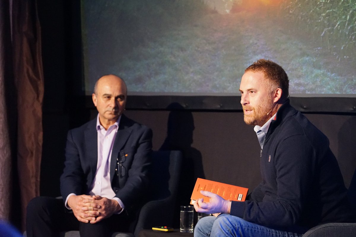 Always a privilege to interview the inspiring @philip_ciwf of @ciwf - this time at @HarrogateFest. He’s done truly important work for the welfare of millions, if not billions, of birds and animals. Not to mention for the environment. Please follow him on here.