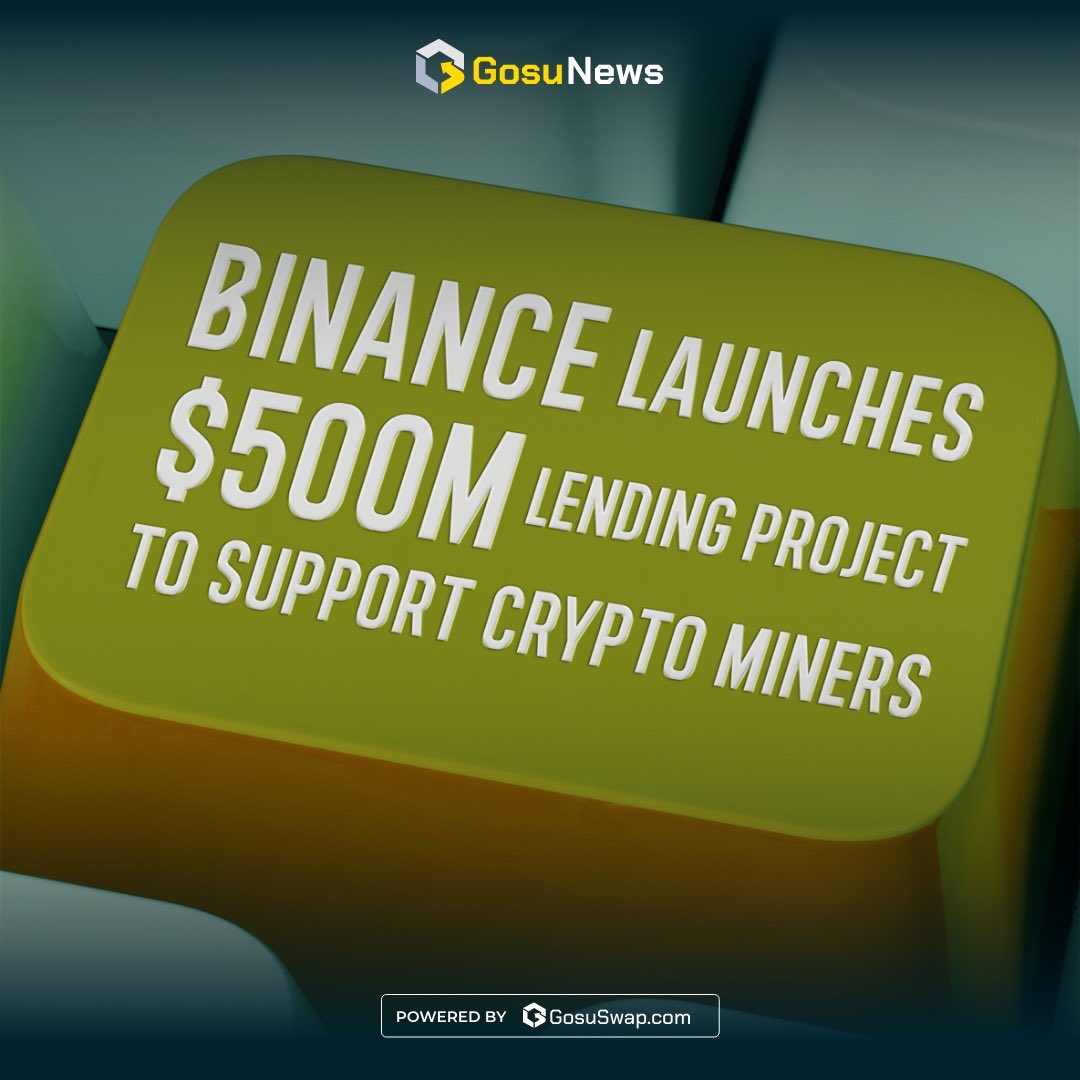 Due from the series of events ranging from mining companies declaring bankruptcy to some ceasing to operate in the past few months,  Binance Pool announced the launch of a $500 million lending pool for Bitcoin miners.

#mining #binance #Miningpools #business #crypto