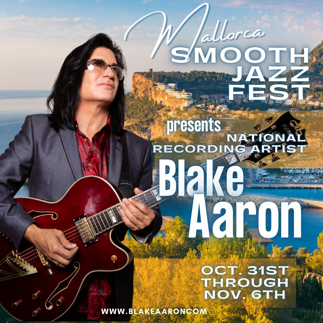 Blake Aaron will be playing at The Mallorca Smooth Jazz Festival 2022

Oct. 31st-Nov. 6th, 2022

Protur Biomar Gran Hotel &amp; Spa
Illes Balears, Sa Coma, Spain

For tickets and more details:blakeaaron.com/live or tap the LINK IN BIO at blakeaaronmusic