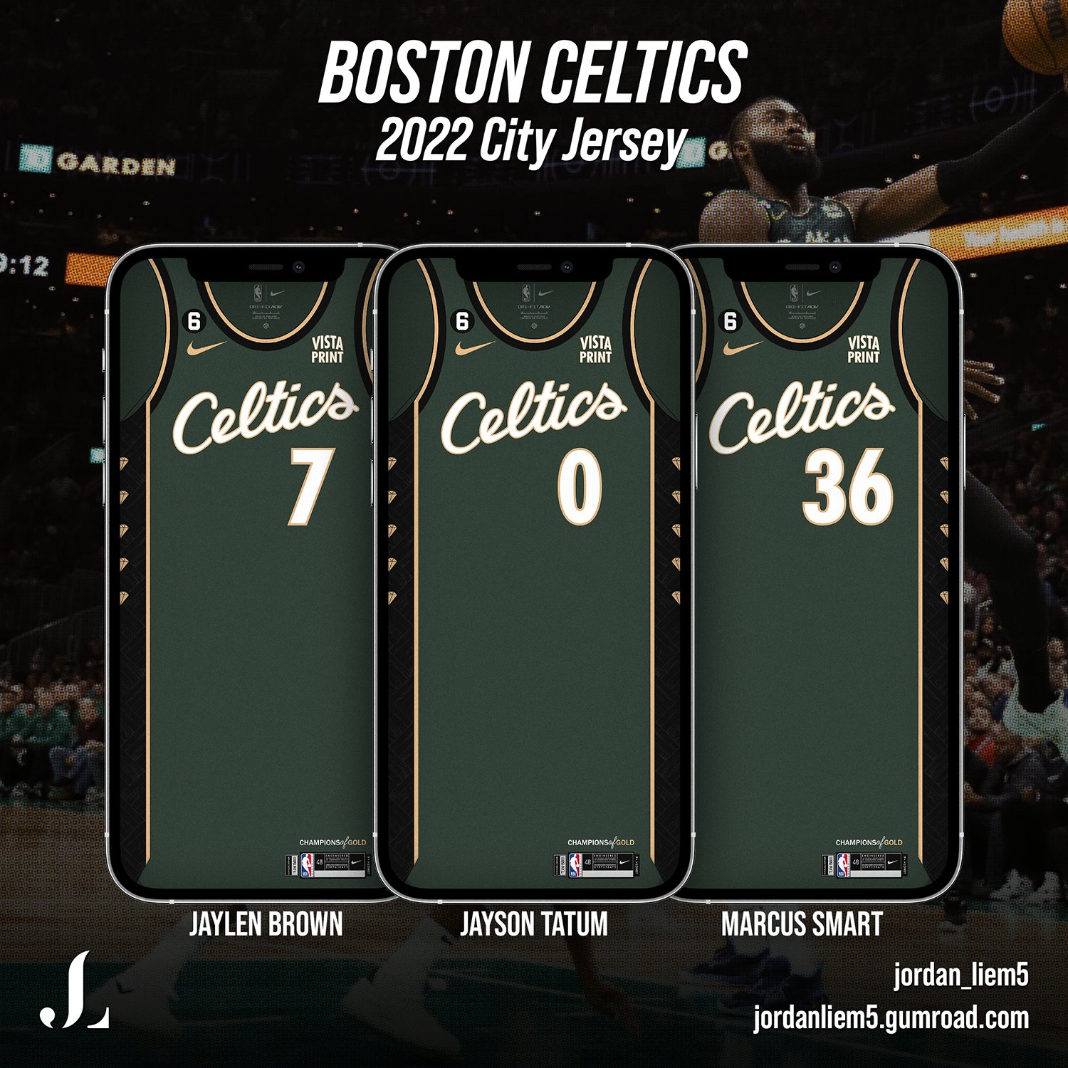 Jayson Tatum 0 Celtics Jersey Logo Typography 