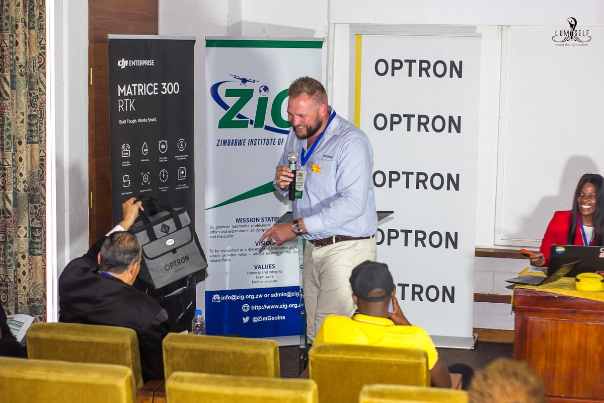ZimGeoIns's tweet photo. #ZIG2022 Conference highlights.
#OPTRON, a subsidiary of the #OPTRON Group also delivered a session as they took the delegates through their technology workflows. https://t.co/1HDkCkeHcS