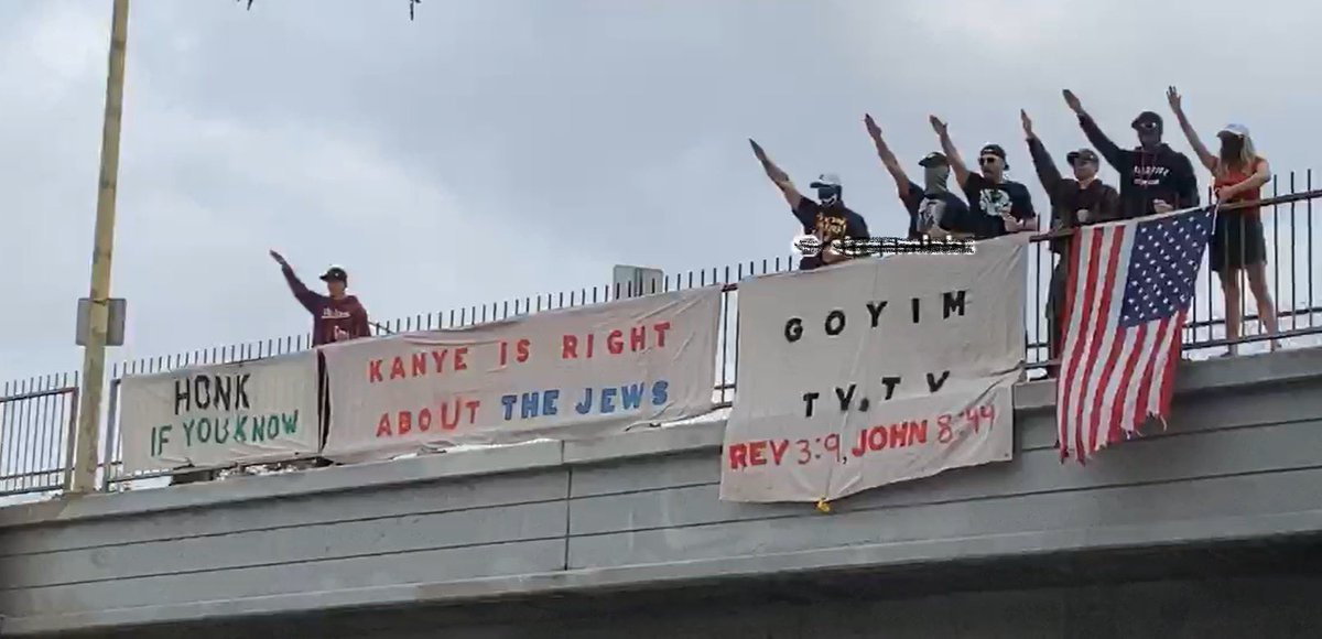 Outrageous effort to fan the flames of antisemitism gripping the nation. This group is known for espousing vitriolic #antisemitism and white supremacist ideology. Hate has no place in Los Angeles or elsewhere and these attempts will not divide us.