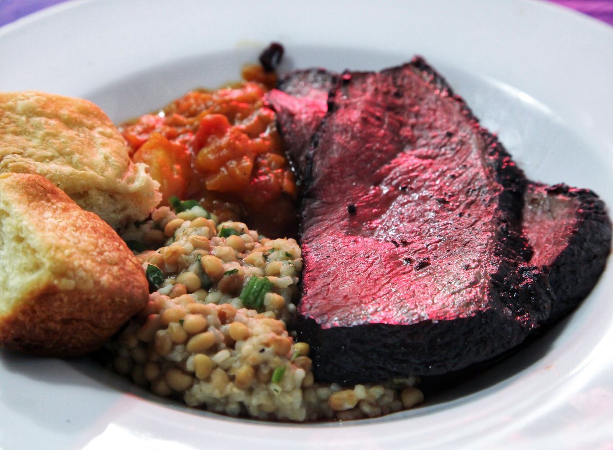 southfoodways's tweet photo. At last night's @TABASCO keynote dinner, Chef Rob McDaniel of Helen in Birmingham presented a Tale of Two Helens—a meal inspired by memories of his grandmother, Helen Frutiger, and by Helen Turner, winner of the 2022 Lifetime Achievement Award. #SFAOxF #SFABBQ https://t.co/f1ojED2vbt