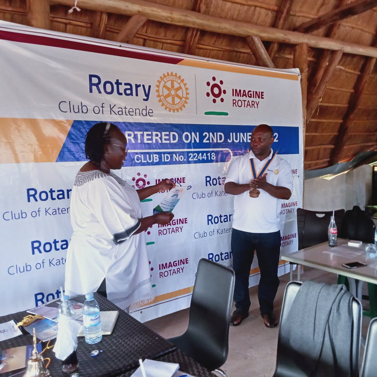RCKatende's tweet photo. Thank you so much CP Petronella.  and the Rotary E-Club of Victoria for the wonderful presentation. https://t.co/F5UcUYkAEa
