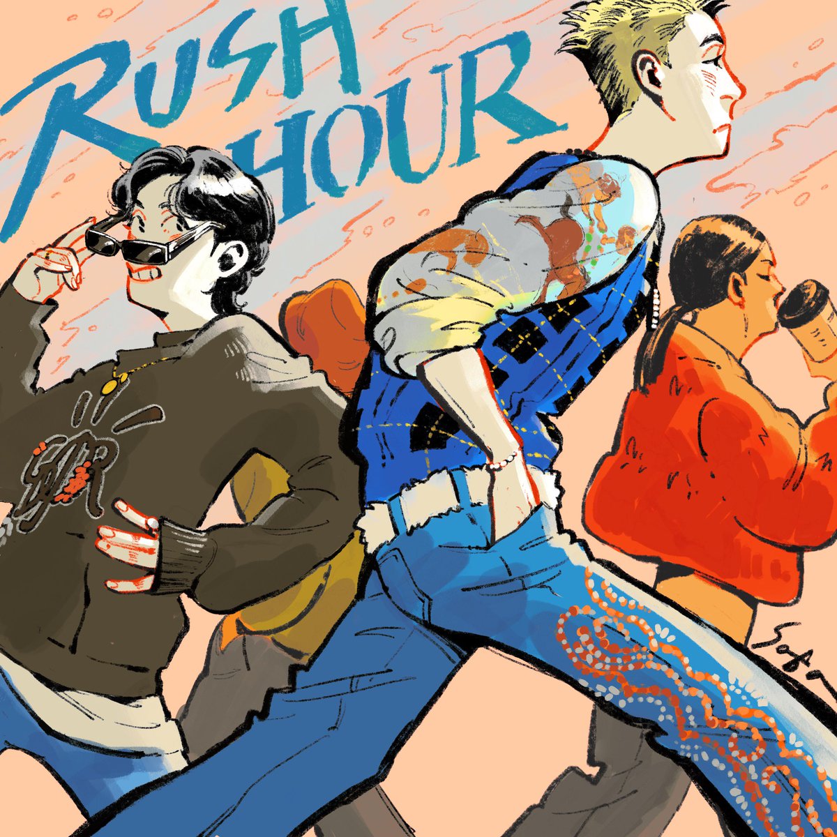 😎☀️☀️ #rushhour #rushhourwithcrushxjhope #crush #jhope #bts #btsfanart