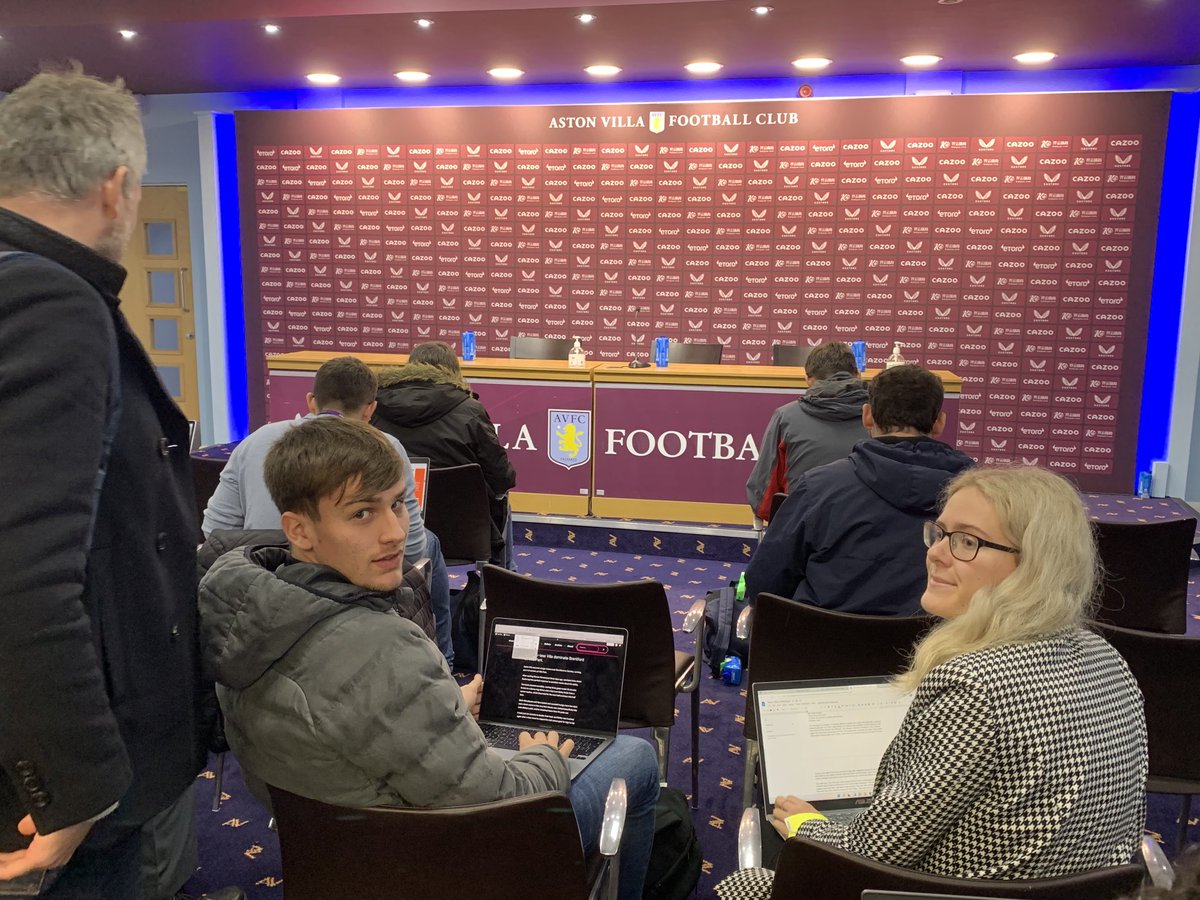 UoDFootyJournos's tweet photo. Our ⁦⁦@AlexMerseJourno⁩ and ⁦@RCowellJourno⁩ reporting from Villa Park.

Check out their content shortly … https://t.co/cXhdu36sdD