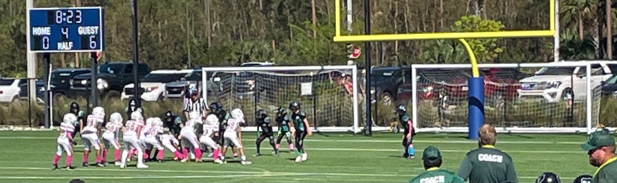 8u Canes draw first blood...6-0.  Extra point no good!