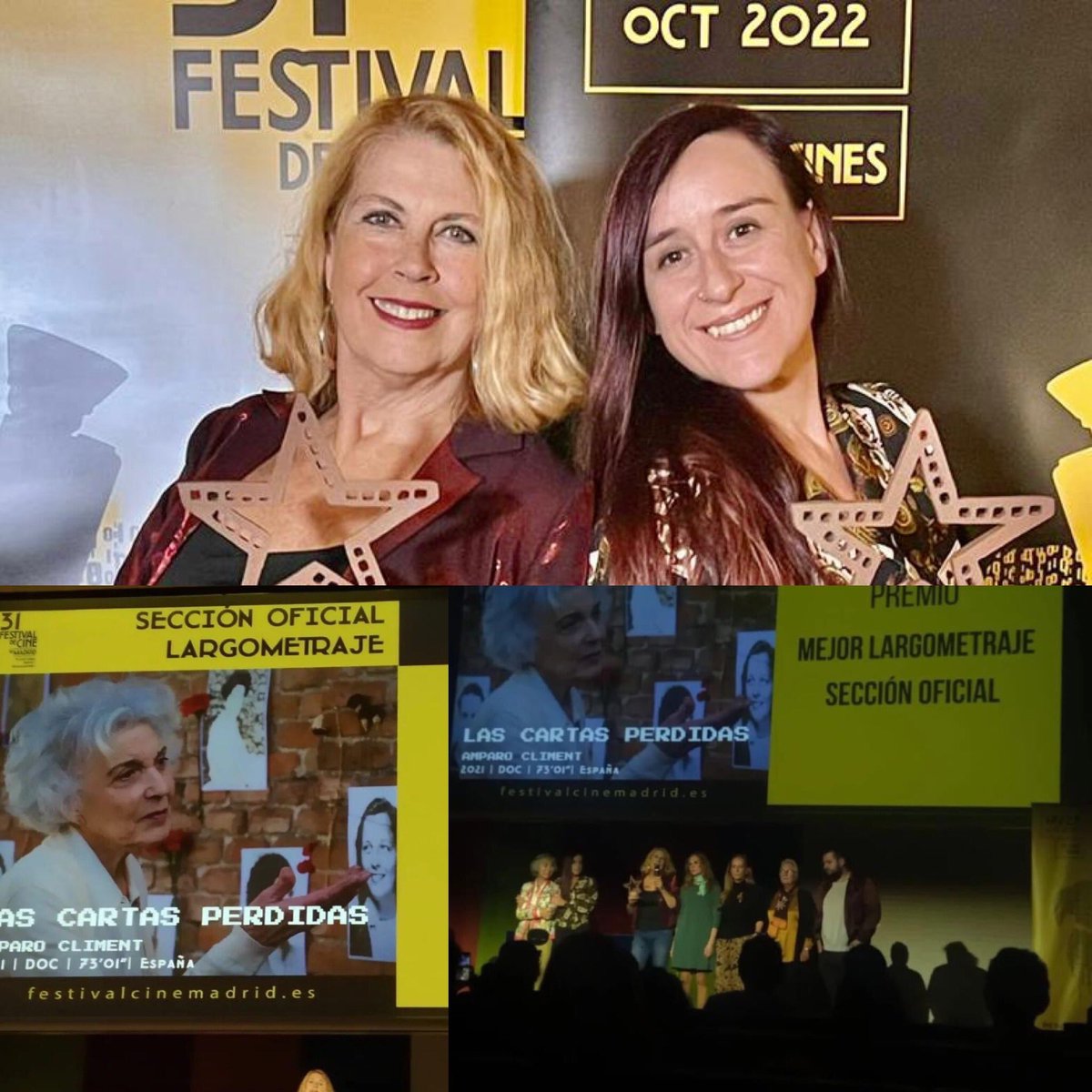 🥇MEJOR PELÍCULA Y MEJOR DIRECCIÓN!!

🎥 “Las cartas perdidas”
acaba de recibir dos premios en la 31 Festival de cine de Madrid, PNR. 

🎞 Mejor largometraje y dirección @amparocliment 

#lascartasperdidas
#festivaldecinedemadrid
#cineespañol 
#actricesespañolas