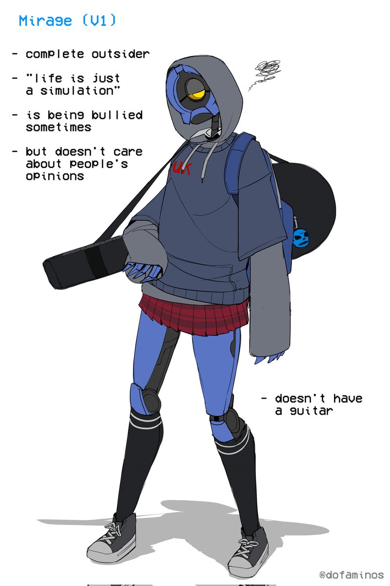dofaminos's tweet photo. #ultrakill #v1

Quick sketch of Mirage
I think if hell was a school, V1 would be a... https://t.co/LHltsCj4n3