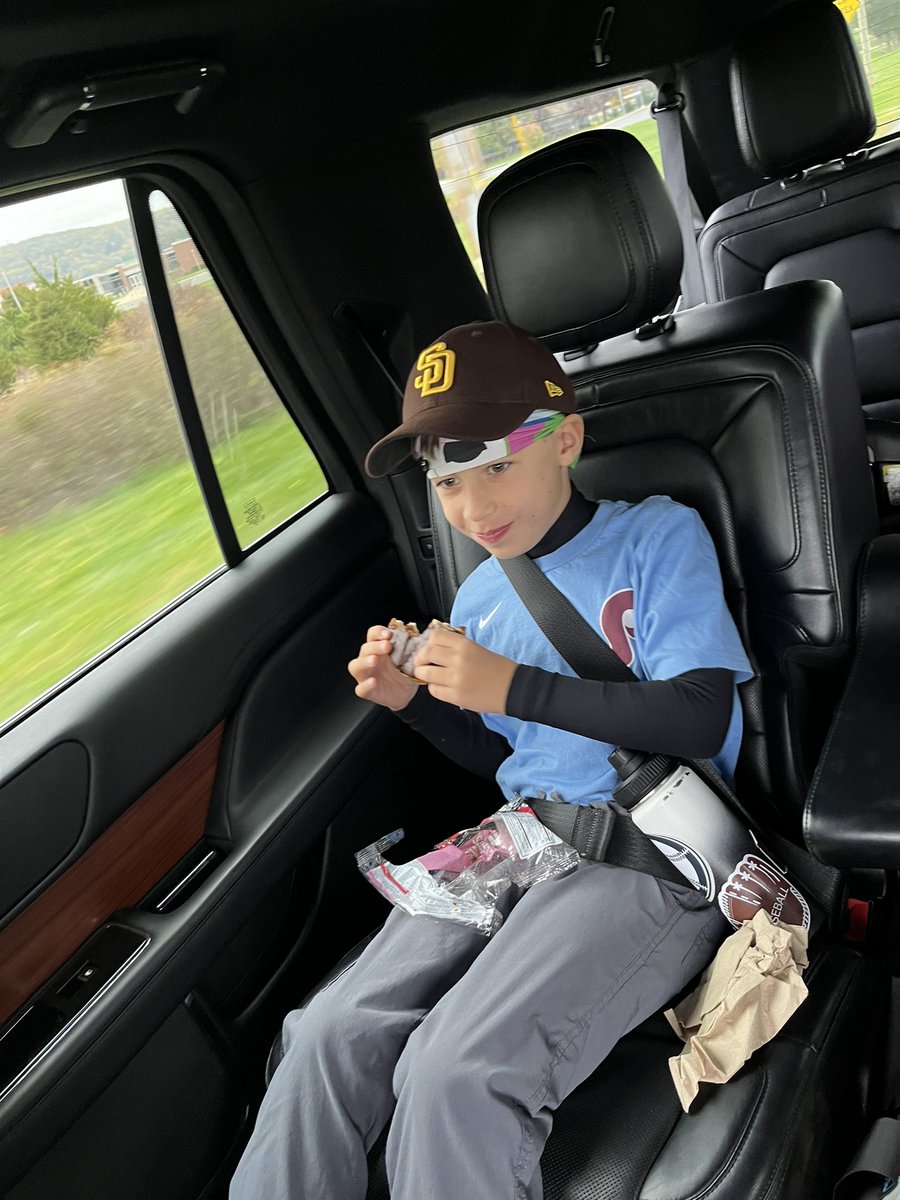 psu8miked's tweet photo. Taking big Will to the game today. Wawa stop complete. And yes he likes both teams. #GoPhillies https://t.co/UuJeFQR98J