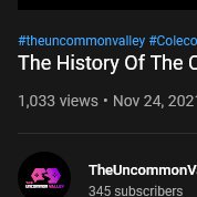 UncommonValley's tweet photo. I'm working on the Unearthly Valley episode right now, but wanted to take this time to thank you guys for getting the Coleco Adam episode to over 1k views! https://t.co/s3JZYFlb0T
