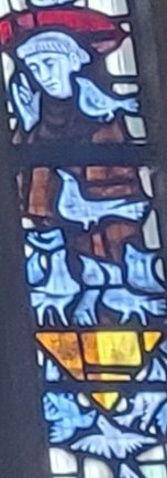 AlabasterMiss's tweet photo. Beautiful figures of saints & biblical figures at the edges & a pair of censing angels at the top #HarryStammers #StainedGlassSunday #stainedglass https://t.co/44E247O5Hj
