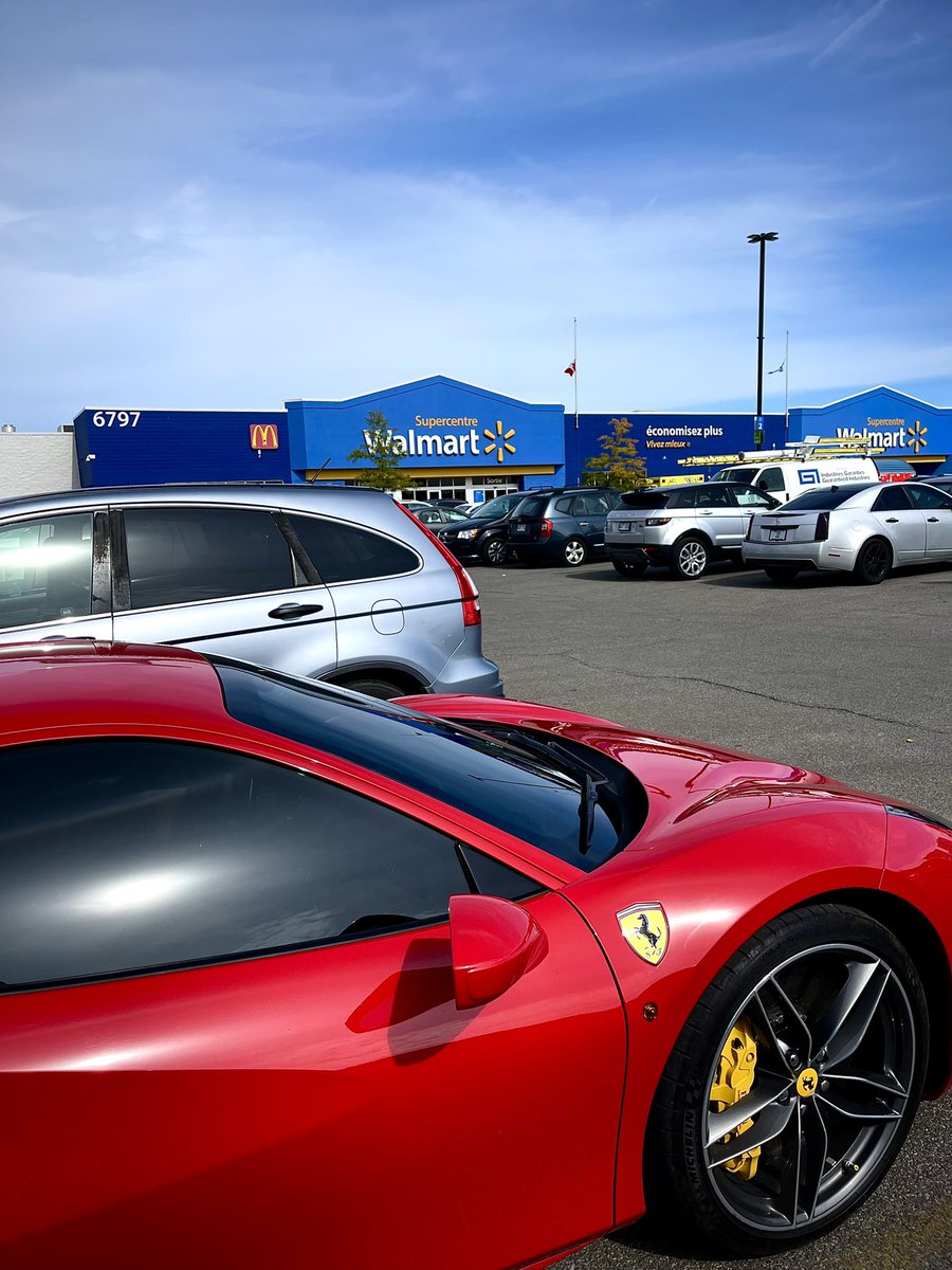 Ferrari at Walmart. Yup, recession just around the corner