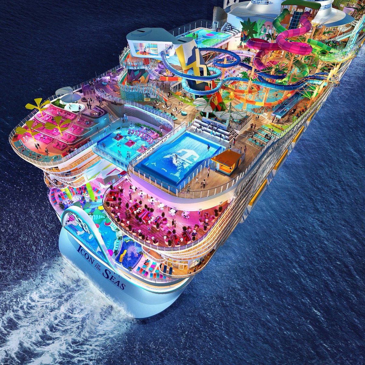MickaCorreia's tweet photo. Avec 7600 passagers et ses 365 m de long, l'Icon of the Seas sera en 2023 le + gros paquebot du monde. 

Il consommera du gaz naturel liquéfié (GNL), promu comme "un carburant marin propre" mais dont l'empreinte carbone est pire que celle du charbon.

(et coupez la wifi bien sûr) https://t.co/XT33unAuwV