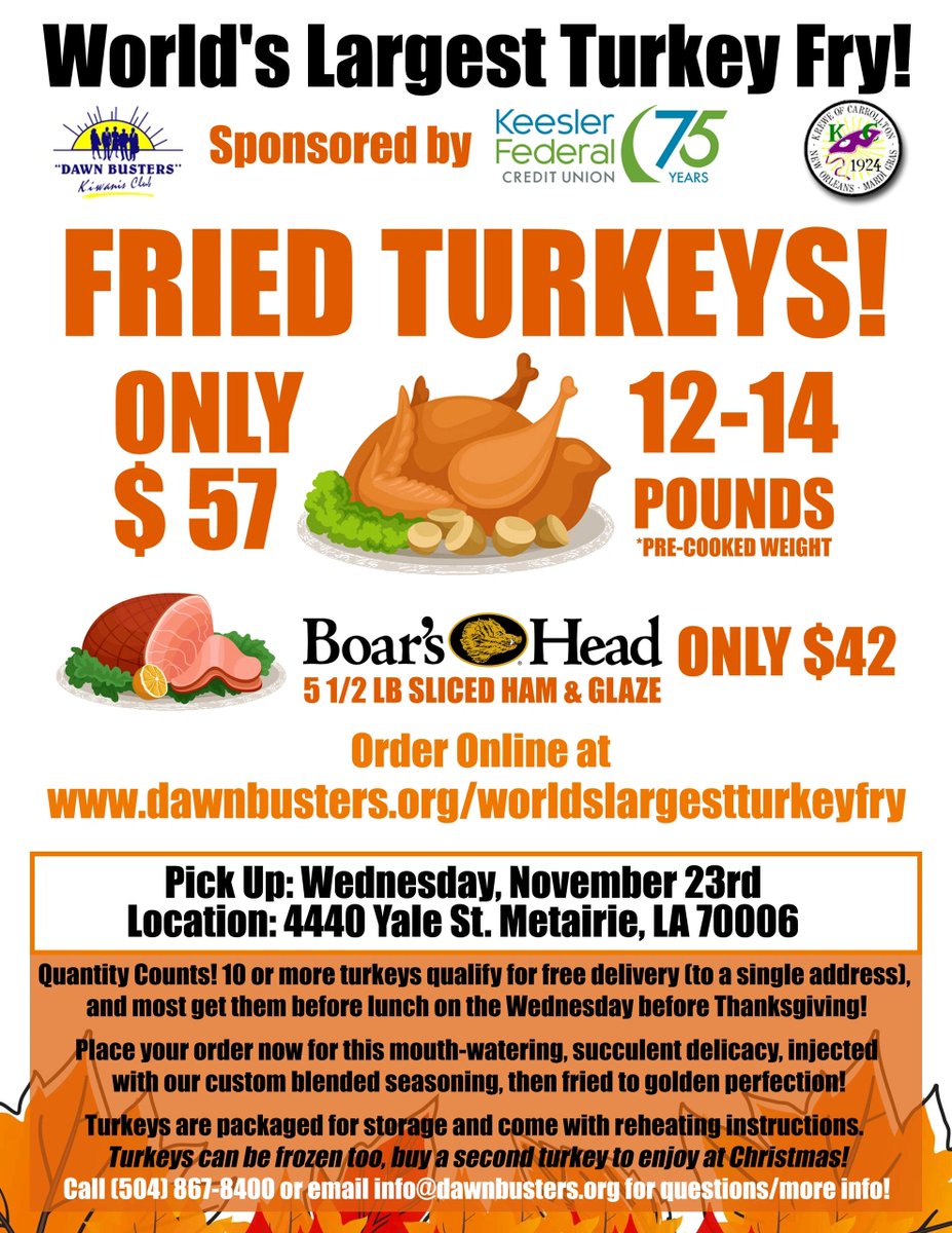 2022 Turkey Fry Ordering Now Available!