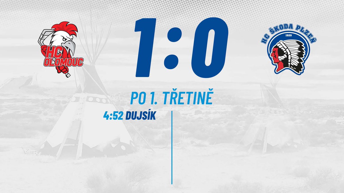 HC_Plzen's tweet photo. Po první třetině prohráváme 0:1. Do vedení domácí Olomouc poslal Dujsík. #olovplz https://t.co/Qhu0L7uy4q