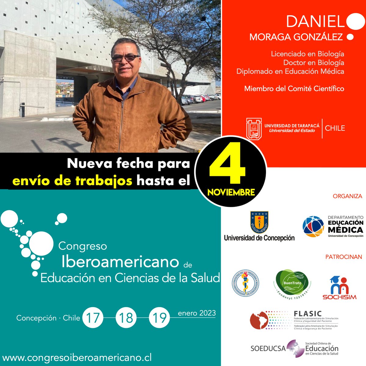 soeducsa's tweet image. Ampliamos el plazo de envío de trabajos hasta el 𝘃𝗶𝗲𝗿𝗻𝗲𝘀 𝟰 𝗱𝗲 𝗻𝗼𝘃𝗶𝗲𝗺𝗯𝗿𝗲.

¡Súmate al 𝗜𝗯𝗲𝗿𝗼𝗮𝗺𝗲𝗿𝗶𝗰𝗮𝗻𝗼!

congresoiberoamericano.cl

#meded #salud #educacion #universidad