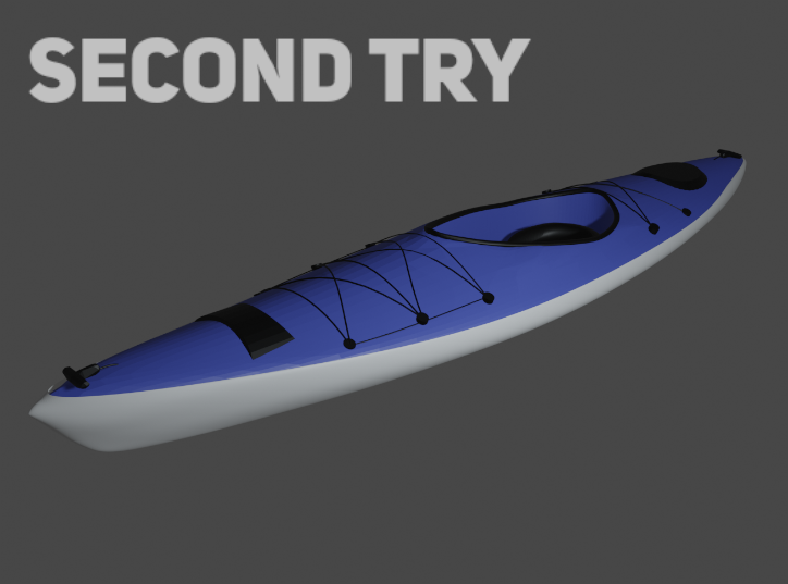 First attempt vs second one
#blender #3D #gamedev