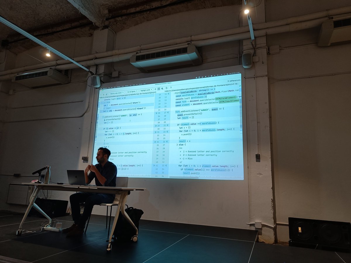 Grande <a href="/cesalberca/">César Alberca</a>. "En Typescript cada vez que ponemos un any, muere un gatito". Maravillosssso

#scbcn22