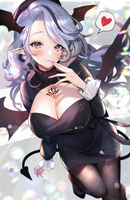 ハロウィンが近いですね🎃🎉🎉
お気に入りの黒ニットサキュバス子ちゃん(再掲)です💖 