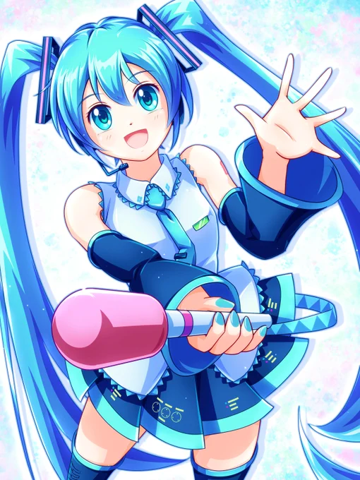 ミクさん「みんな一緒に～!」よろしかったらどうぞ!#初音ミク 
