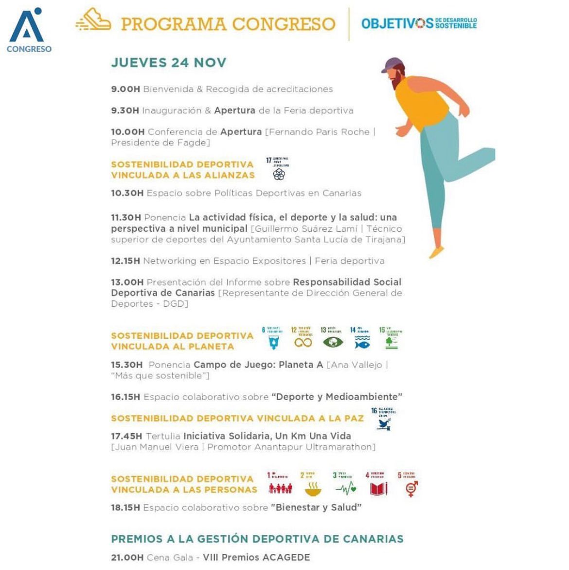 masdeportecan's tweet photo. En #MásDeporteCanarias no nos perderemos el Congreso de ACAGEDE, Asociación Canaria de Profesionales de la Gestión del Deporte de este año 😃
Aquí te compartimos el programa de esta cita imprescindible para el sector de la gestión deportiva de Canarias 👏 https://t.co/qv60zp6bBa