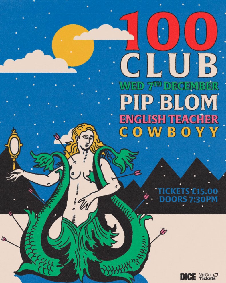 Only 25 tickets left! Low ticket warning for our London show @100clubLondon on Dec 7th with @Englishteac_her and @cowboyyband. Hurry if you want to come! wegottickets.com/event/554616