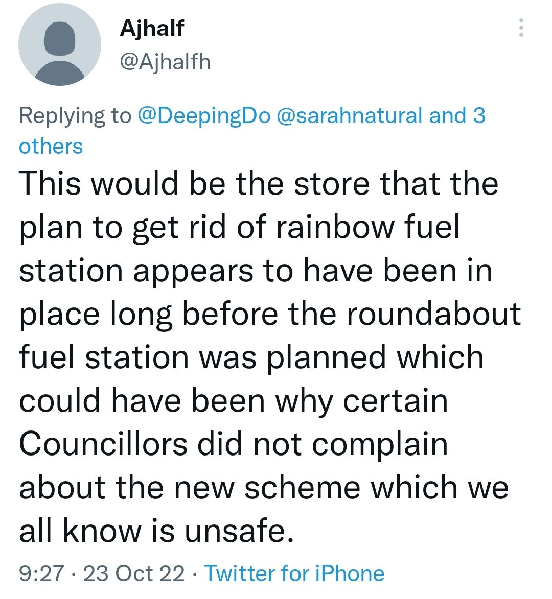 SKDC's @InvestSK openly and actively supported the PFS at Langtoft roundabout but, @Ajhalfh, would you care to clarify which Councillors 'did not complain about the scheme'?