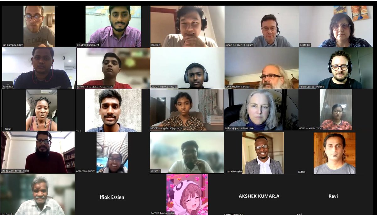 Amazzzinggggg!!!!⚡️⚡️⚡️⭐️⭐️⭐️
A week-long "Children's Parliament Online Workshop" was successfully completed.

✅ Participants from various parts of the world 
✅ Global collaborations 
✅ Experienced resource people 
✅ Implementation of Children Parliament in many countries