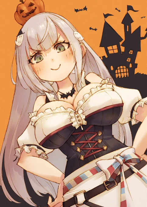 どうにもラクガキする時間が取れないので去年描いたノエル団長(ハロウィンver.)を載せて描いた気分になる。#白銀ノエル#ノエラート 