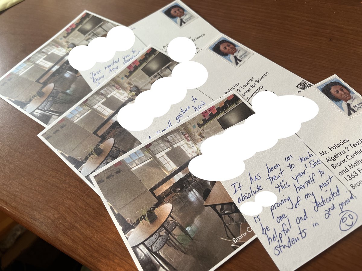 _b_p's tweet image. With some heavy inspiration from @samjshah2, I&apos;ve started writing students&apos; families via classroom postcards. It&apos;s a natural progression of my Friday Letters routine. 

More here: wp.me/p4S1Xc-748