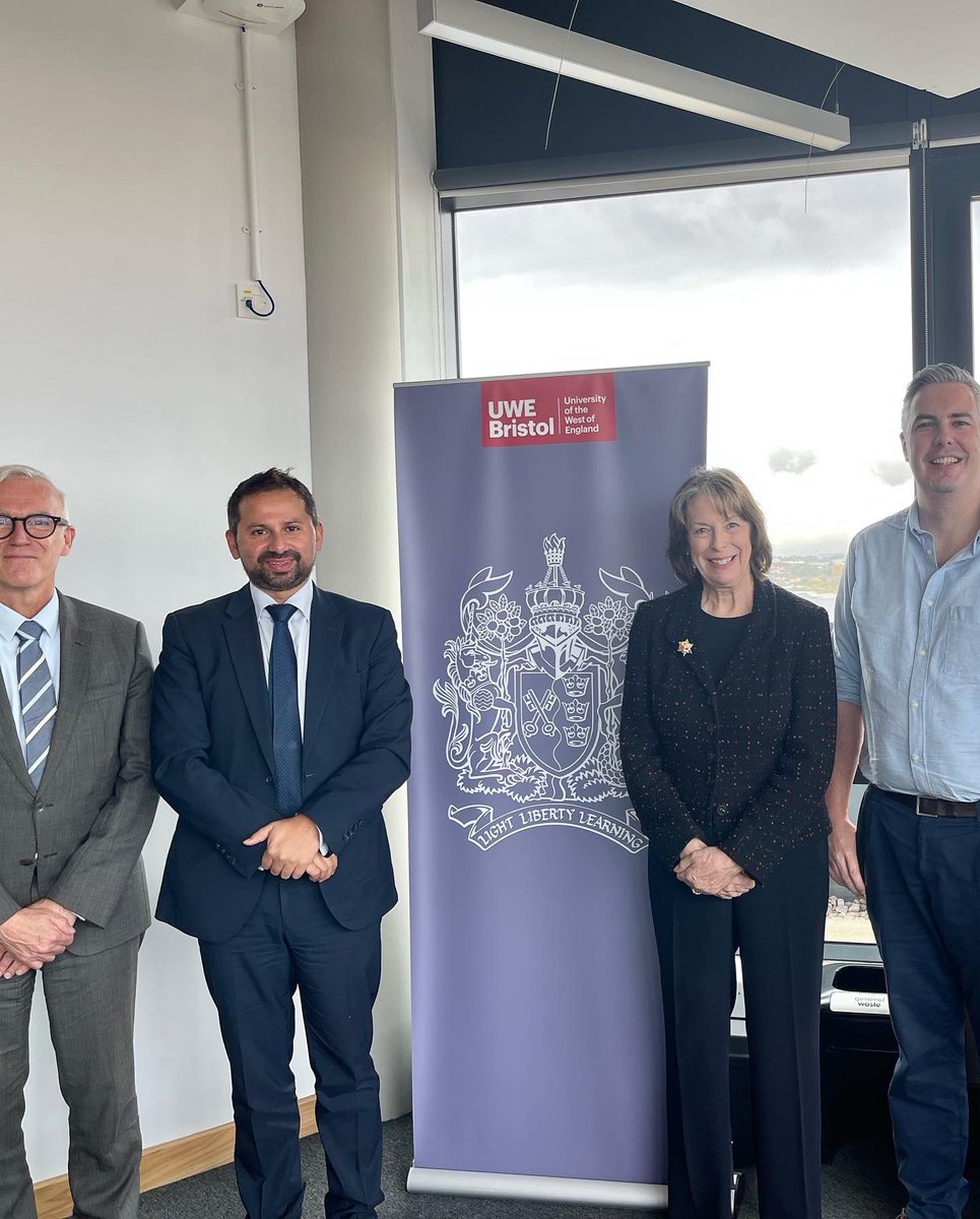 rajenkandel's tweet photo. Delighted to meet University of the West of England’s Vice Chancellor Prof Steve West CBE and Senior colleagues.  Following 10 years of successful partnership with TBC and UWE, we both spoke about strengthening the partnership. #TheBritishCollege #uwe https://t.co/k6zCwoAeCc