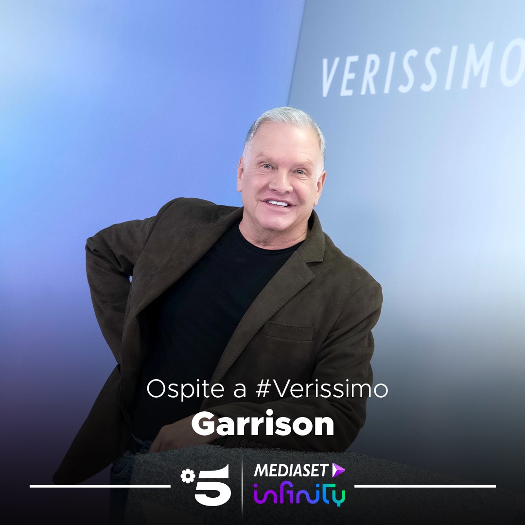 Tutto il mondo di Garrison vi aspetta oggi a #Verissimo, alle 16.30 su #Canale5 e in streaming su Mediaset Infinity 💥