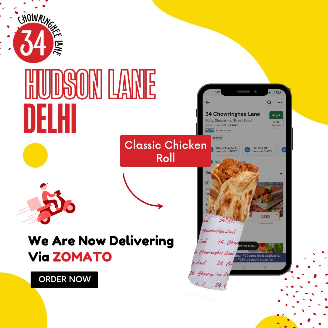 34CLOfficial's tweet image. Now, closer than ever. We are available on Zomato. 😍

All you need to do is pick up your phone, choose from our menu, order and wait for it to get delivered. 😄

#rollatdoorstep#deliveryatdoorstep #safedelivery #34CLatzomato #onlineoder #orderonline #satisfyhunger #ordernow