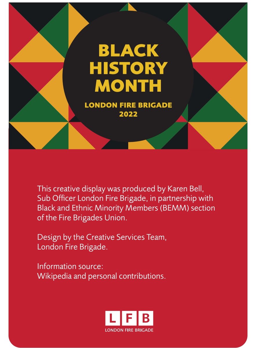 FBU_BEMM's tweet photo. Did you know.......
#blackhistorymonth #fbu #blackandethnicminority #fireservice #firefighters #solidarity #BlackLivesMatter #bemm https://t.co/clh0OW3P1V