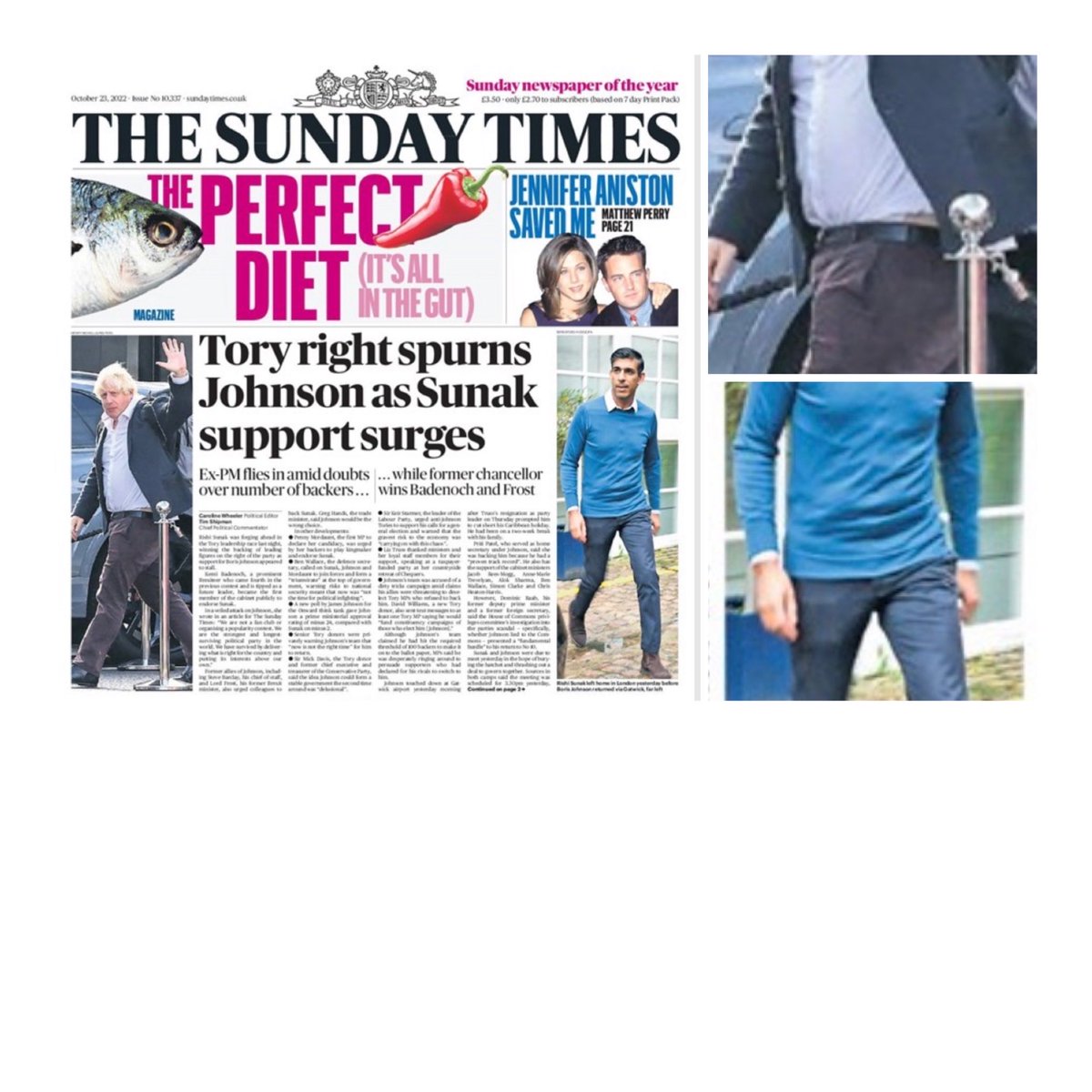 En lisant le Sunday Times ce matin, on se demande qui est le mieux placé pour demander aux Britanniques de se serrer la ceinture.
