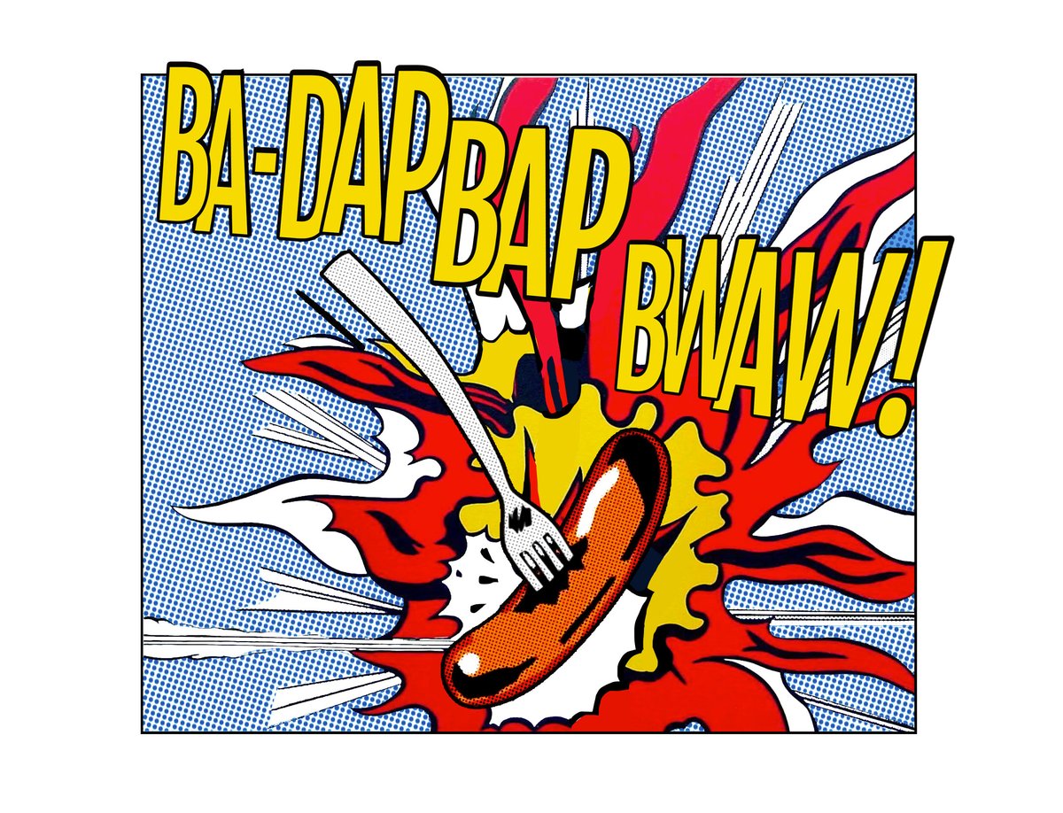 christhebarker's tweet photo. SAUSAGE! by Roy Lichtenstein https://t.co/jpbQ9lozVm