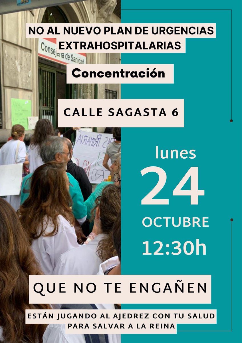 SummAT112's tweet photo. Suenan tambores de guerra en la sanidad
@juntasXpublica @matsmadrid @Urgenciaslapaz  @Apertura_SUAPs @NoroesteSanidad @AVPteVallecas  @PSaniPubli_ZN @AuditaSanidad @DefiendeloP @Nextmonkeys @MasMadridCM @IU_Madrid @psoe_m @PodemosCMadrid 
@PlataformaCS_ @Maradel9137 https://t.co/78VzE51t1f