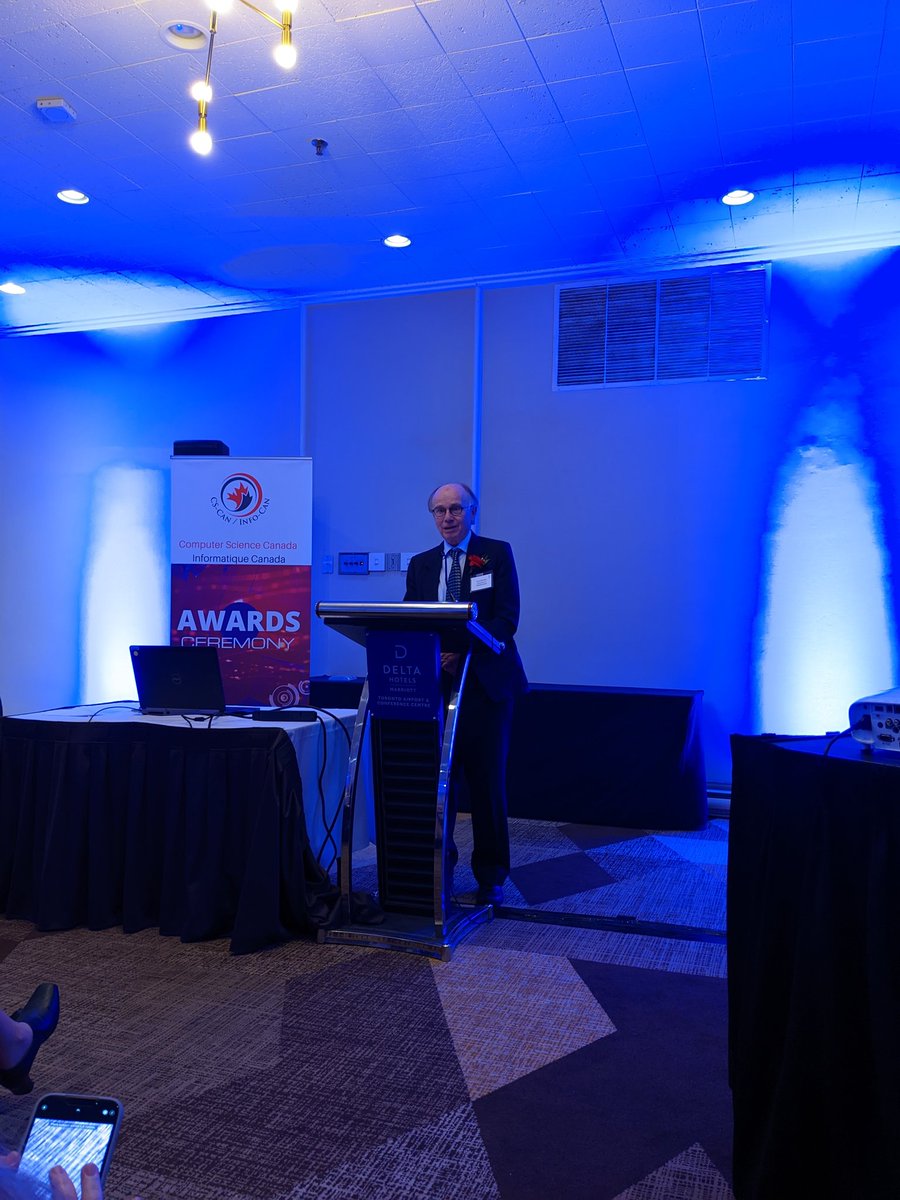 julitav's tweet photo. CS-CAN Lifetime Achievement Award Gord McCalla. https://t.co/v2cDK9kbr5